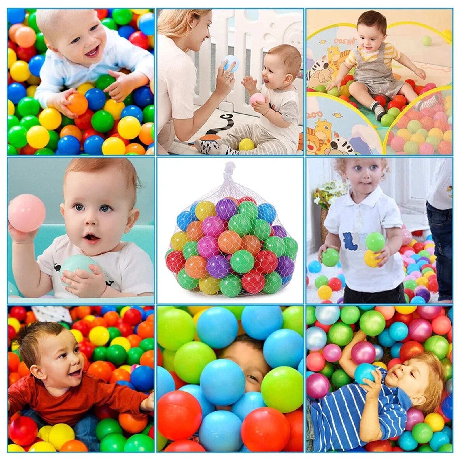 Ball Pit Balls Crush Proof Plastic Balls for Kid’s Toy Balls Macaron Ocean Balls