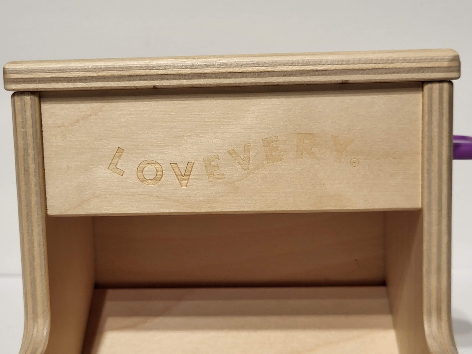 LOVEVERY Wooden Peg Drop Box – NO PEGS – The Thinker Play Kit – 11 – 12 Months