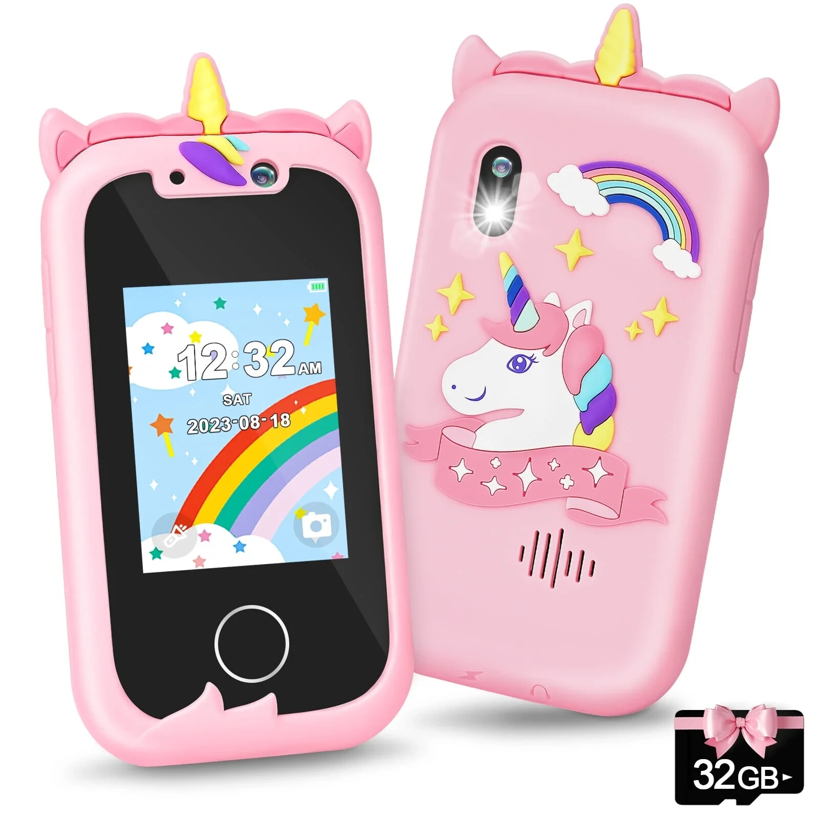 Kids Smart Phone Toys for Girls Ages 3-7 with Dual Camera – Toddler Phone Toy…