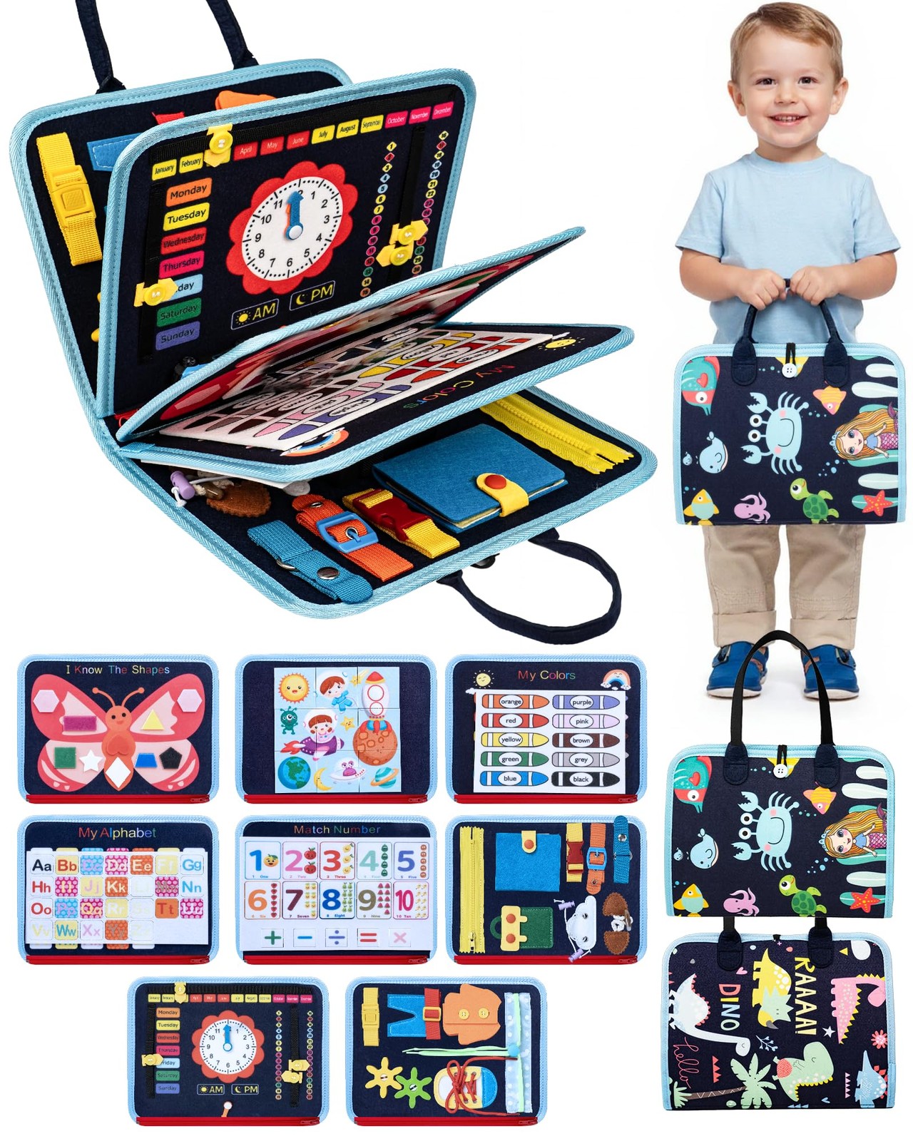 Busy Board for 1 Year Old, Busy Book for Toddlers 1-3, Montessori Toys for 1 …