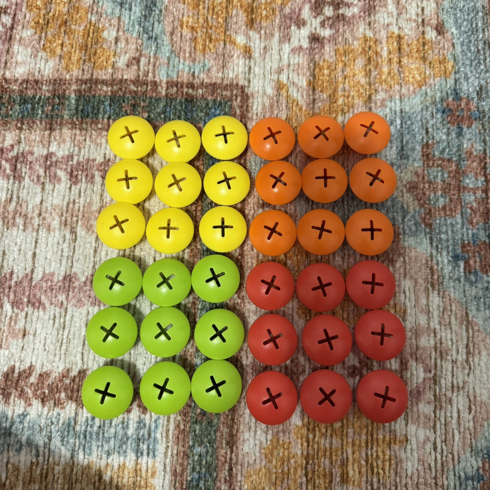 Lovevery Mosaic Button Board Replacement Parts Green Red Yellow Orange Lot 36