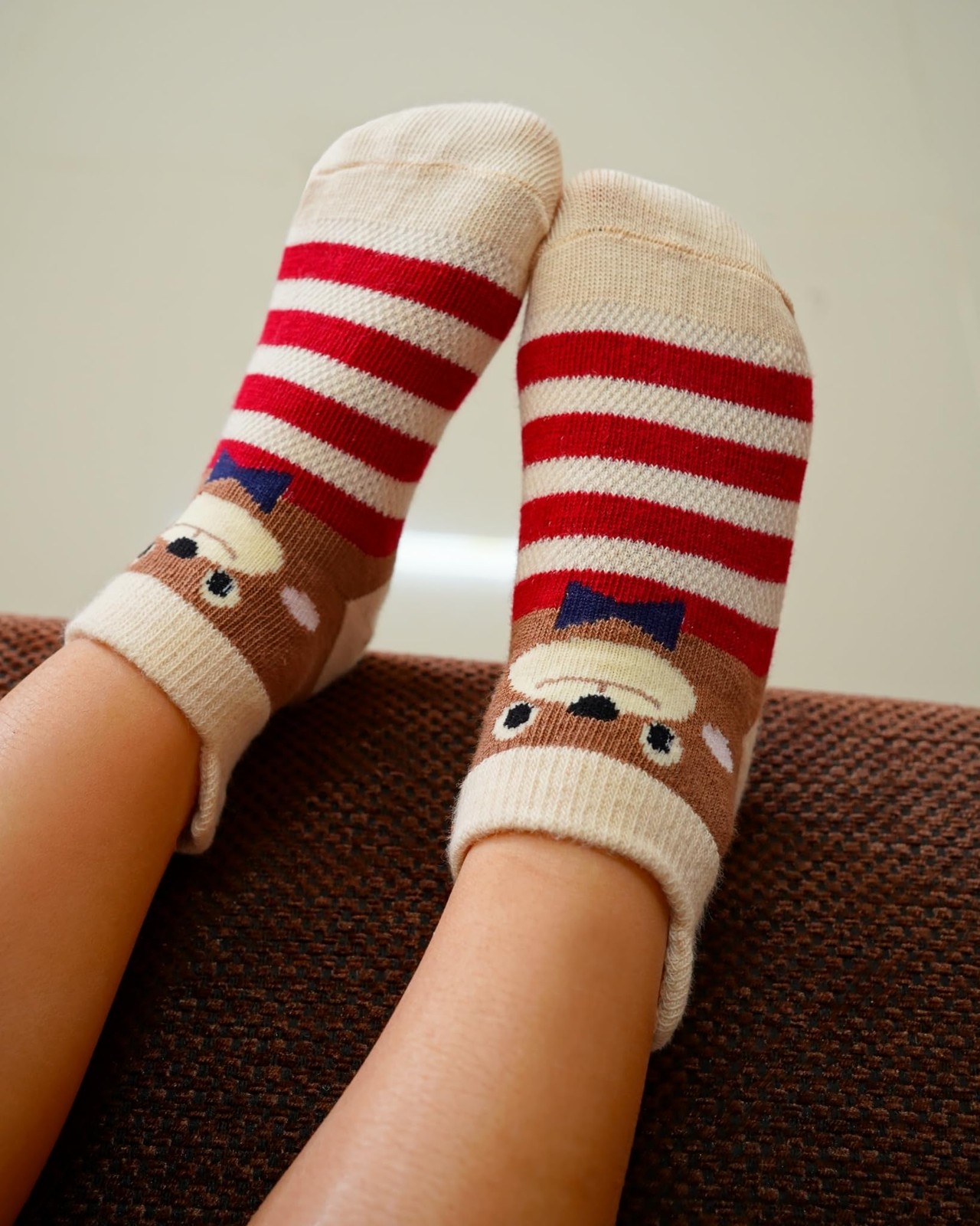 Ankle Anti Slip Non Skid Cotton Socks with Grips Grippers for 6-12 Month Babi…