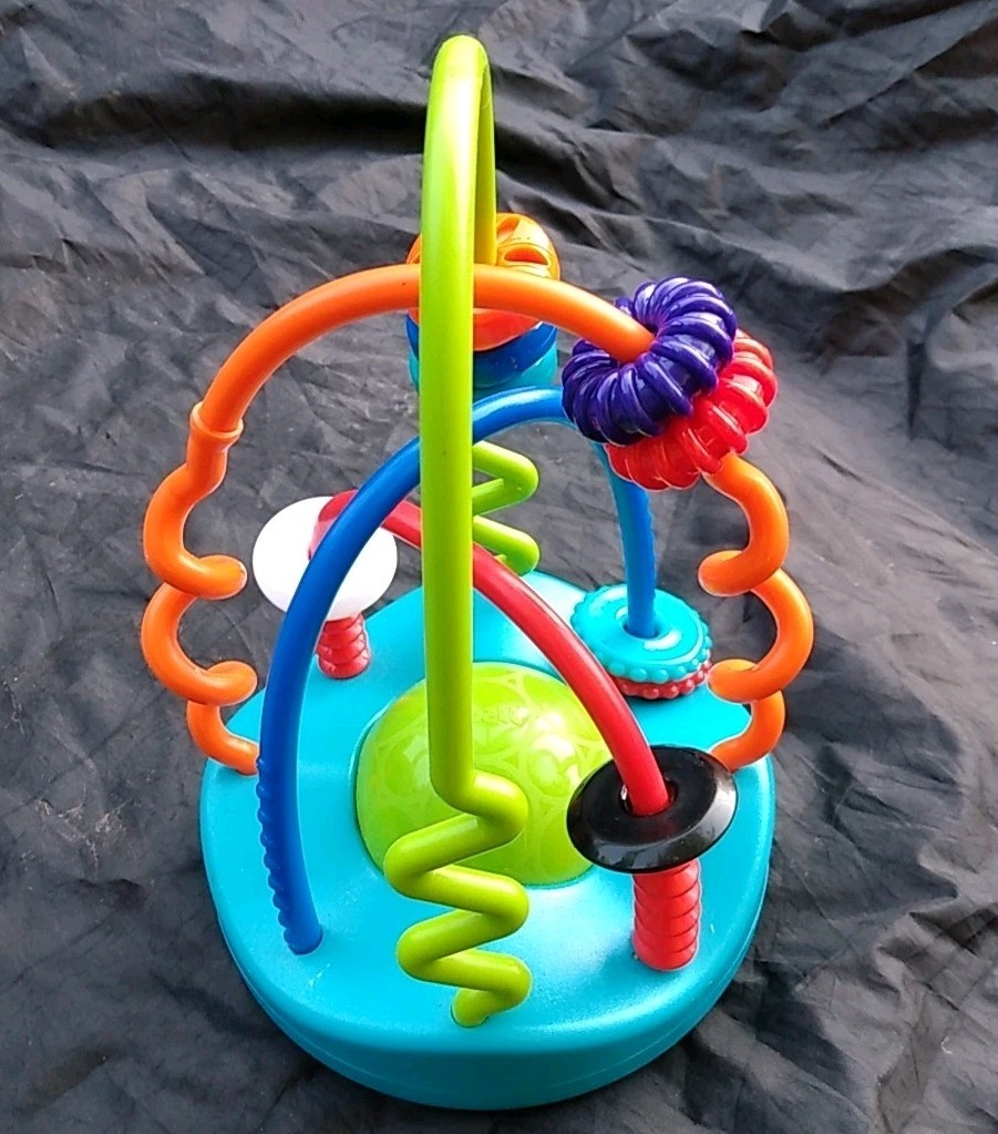 Kids II Activity Toy Sensory Play Baby Toddler Blue Green Orange Red Rings 9″