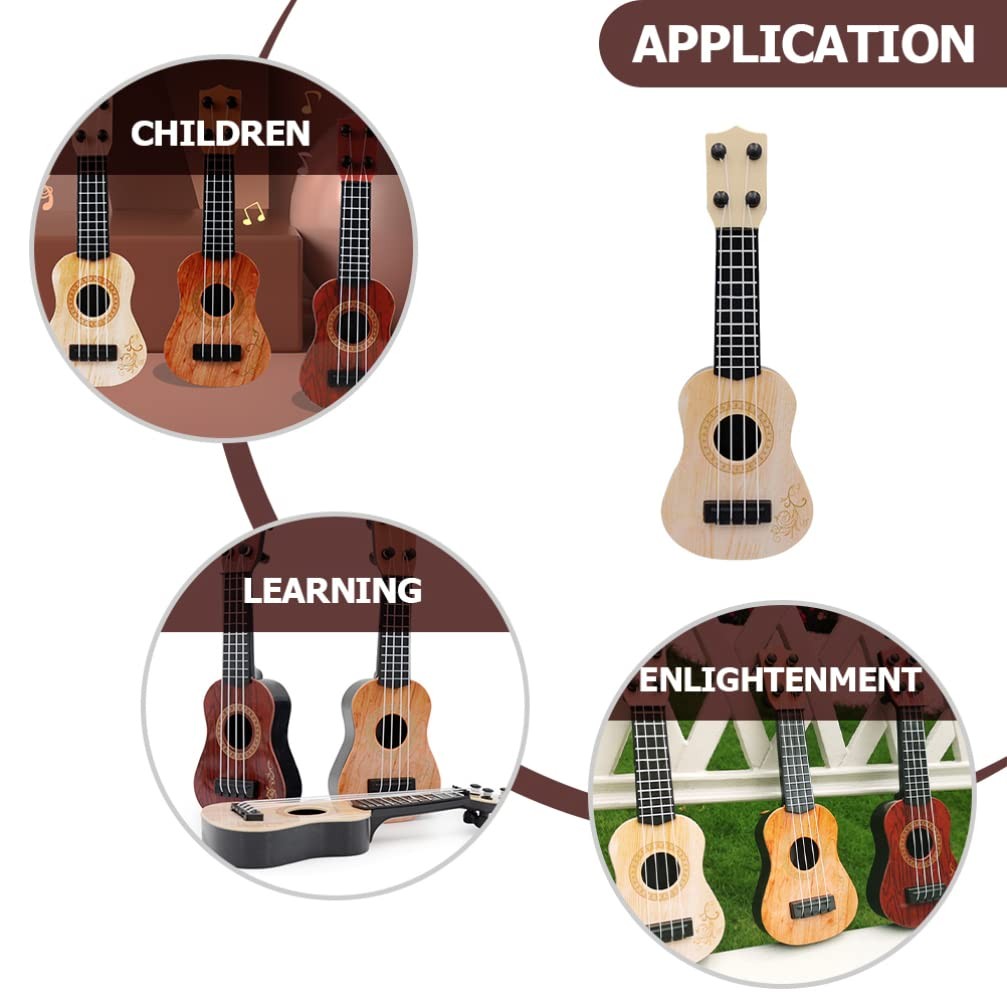 Children Ukulele Toy 9.84 Inch Mini 4-String Plastic Musical Instrument Educa…