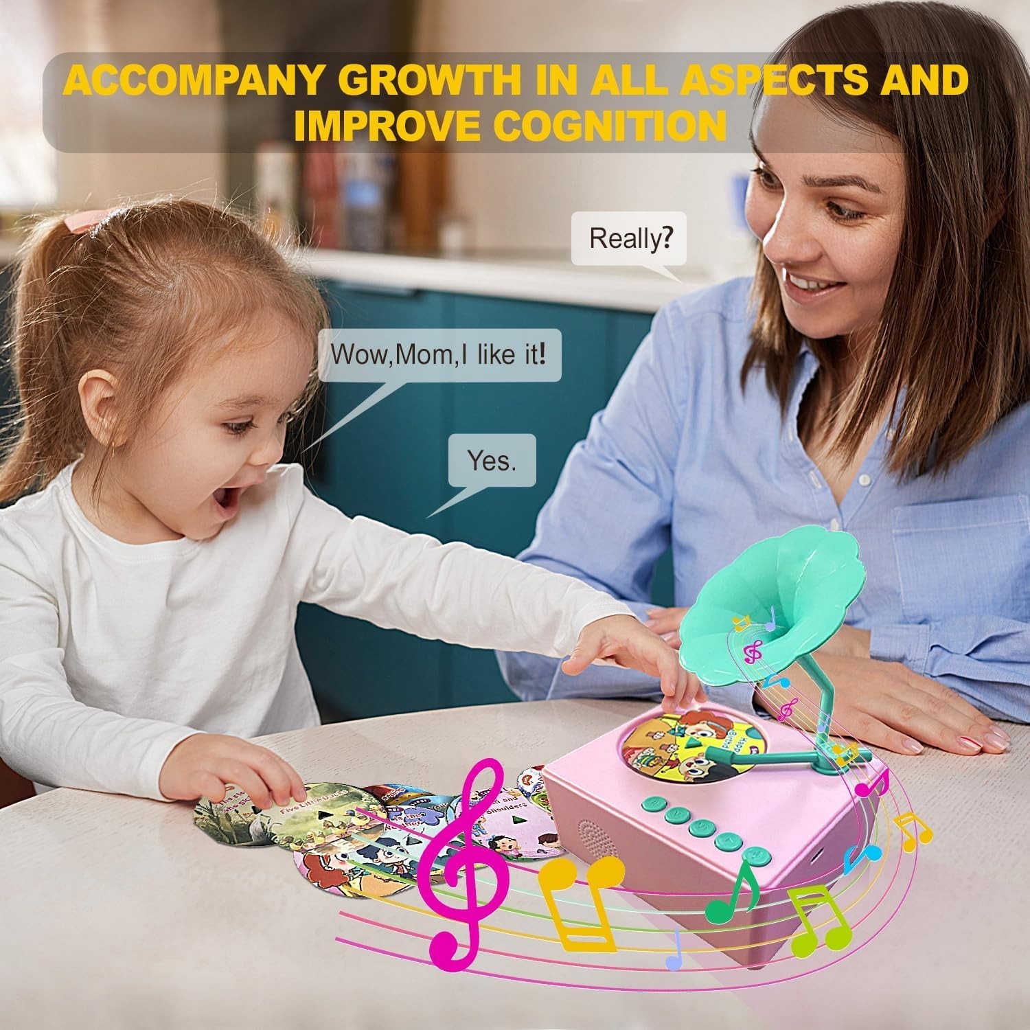 Audible Educational Toy with Music for Toddlers Age 1-5, 96 Songs Stories Cards