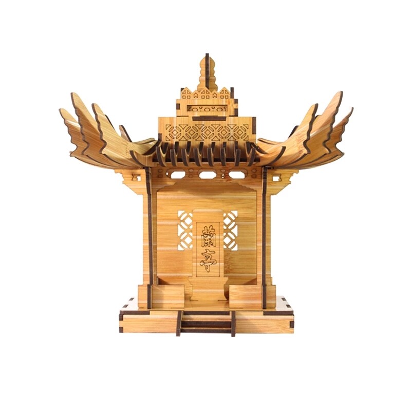 wooden toy 3D puzzle model DIY kit bamboo China zhejiang Lanting Pavilion gift