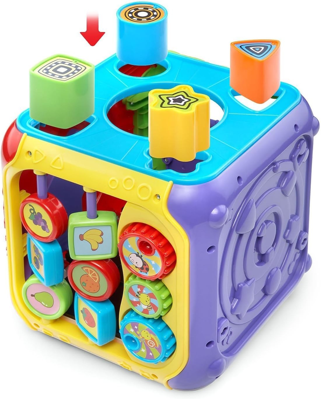 Bright Red Activity Cube for Toddlers – Encourages Fine Motor Skills & Learning