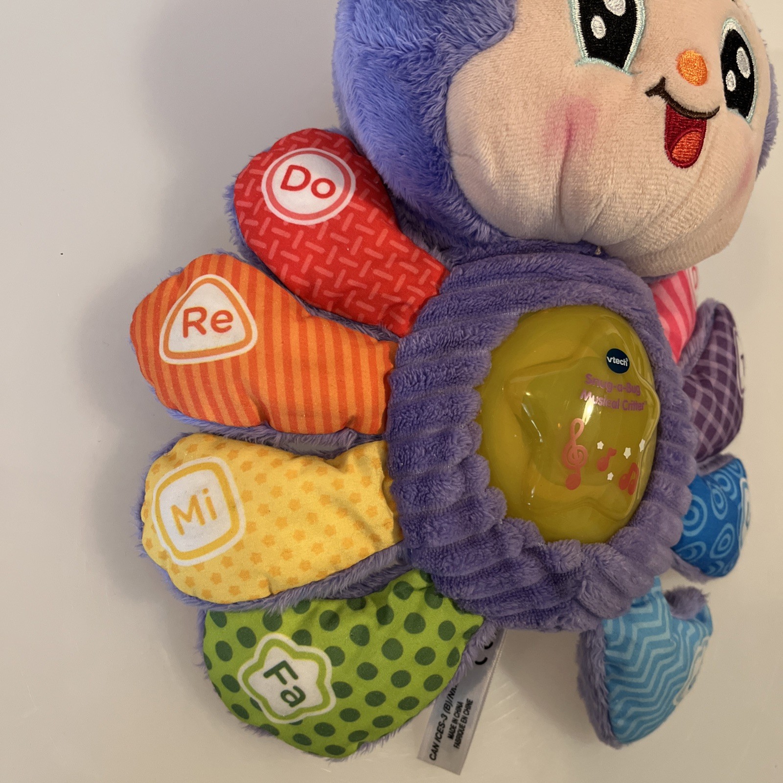 Vtech Snug-a-Bug Musical Critter Soft Baby Toy Sensory Learning Development