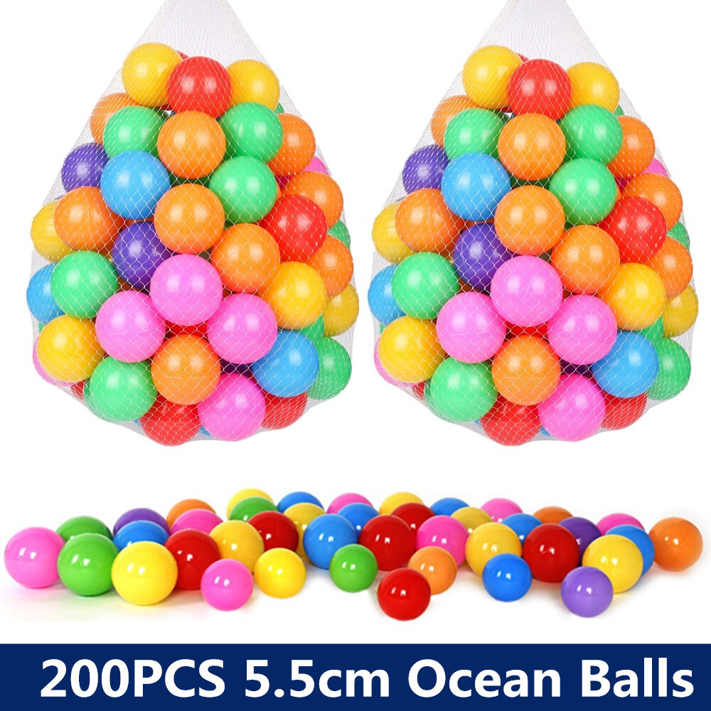 200PCS Ocean Balls 5.5cm Colorful Soft Baby Kids Pit Balls Swim Fun Play Toys