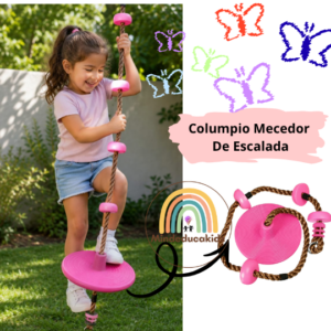 Columpio Mecedor De Escalada Rosado